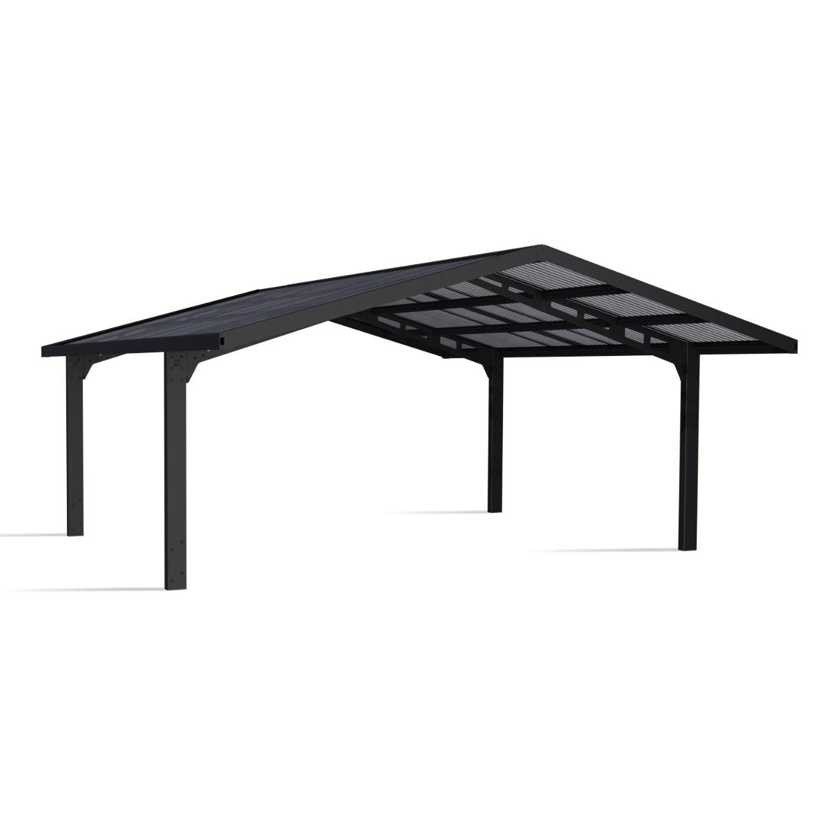 Sydney Wave Aluminum Carport 10 x 20 x 9 ft. | Palram-Canopia-Delightful Yard