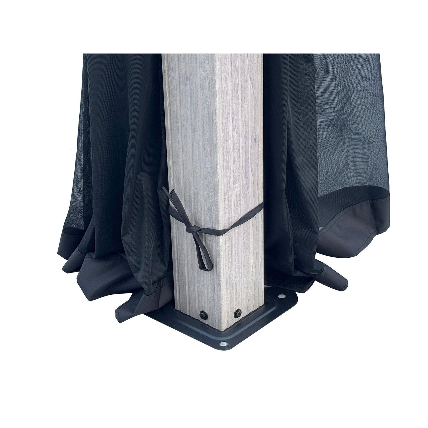 Yosemite Aluminum Gazebo 10 x 12 ft. Double Roof Wood Finish | Gazebo PenGuin-Delightful Yard