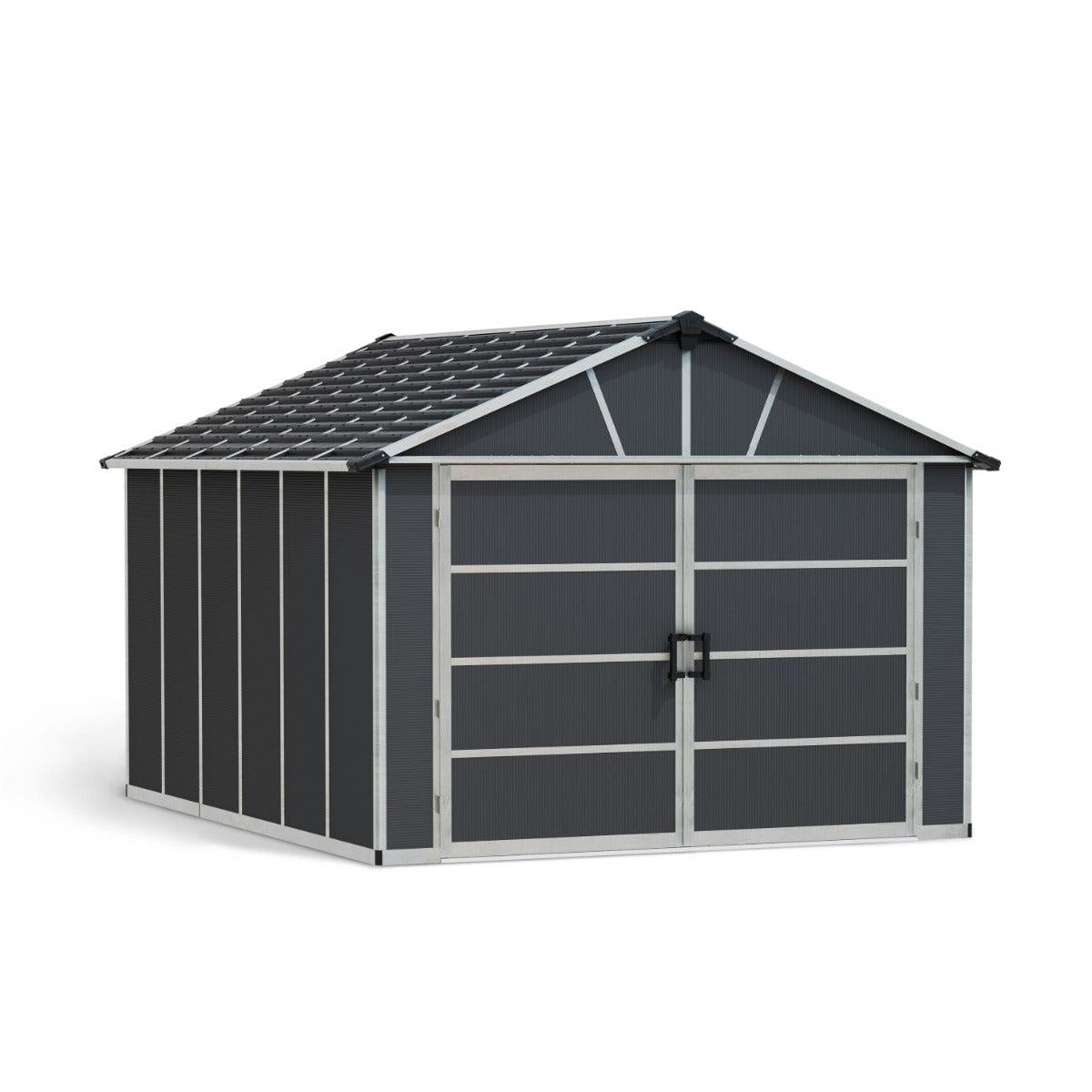 Yukon Garage Skylight Shed 11 x 13 ft. | Palram-Canopia-Delightful Yard