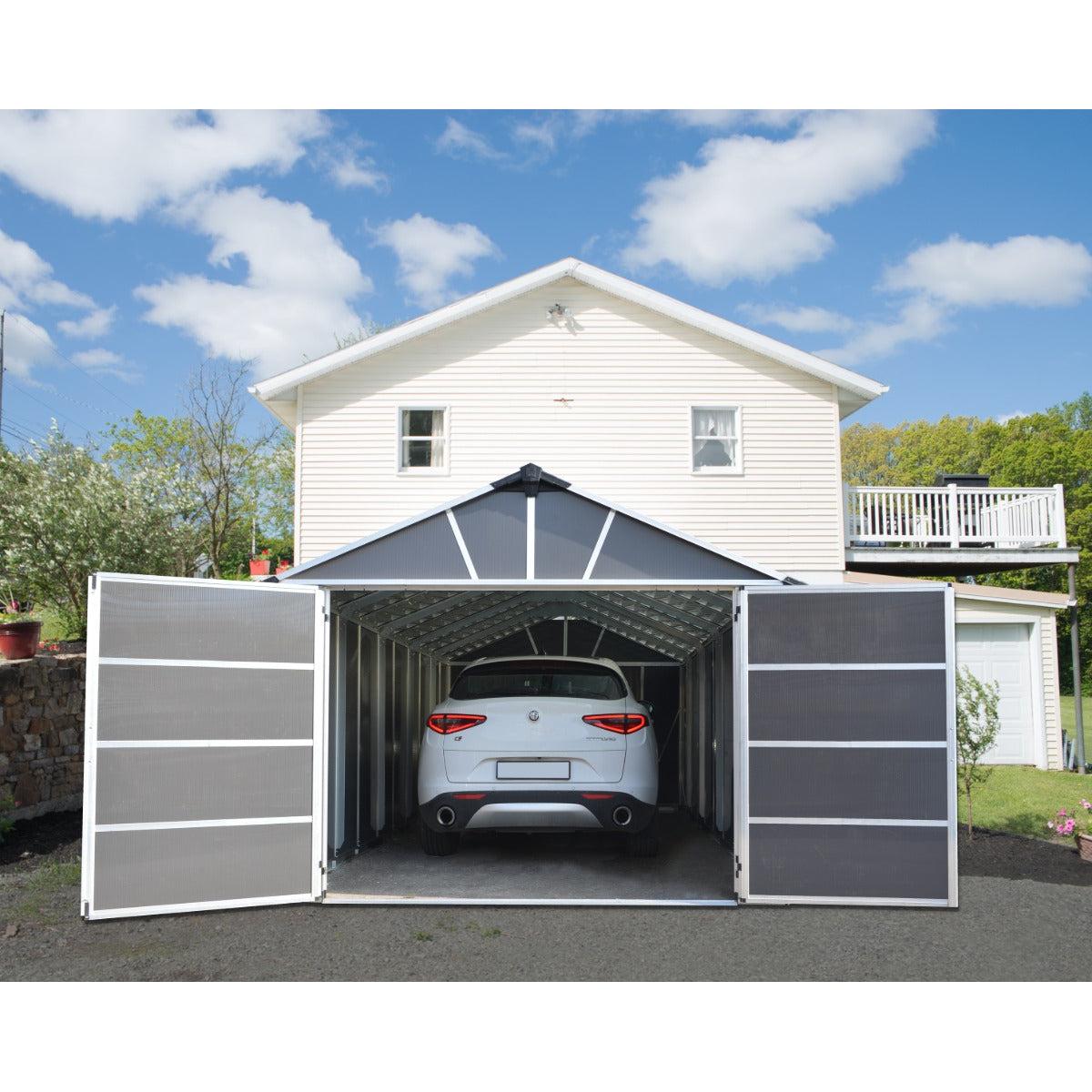 Yukon Garage Skylight Shed 11 x 21 ft. | Palram-Canopia-Delightful Yard