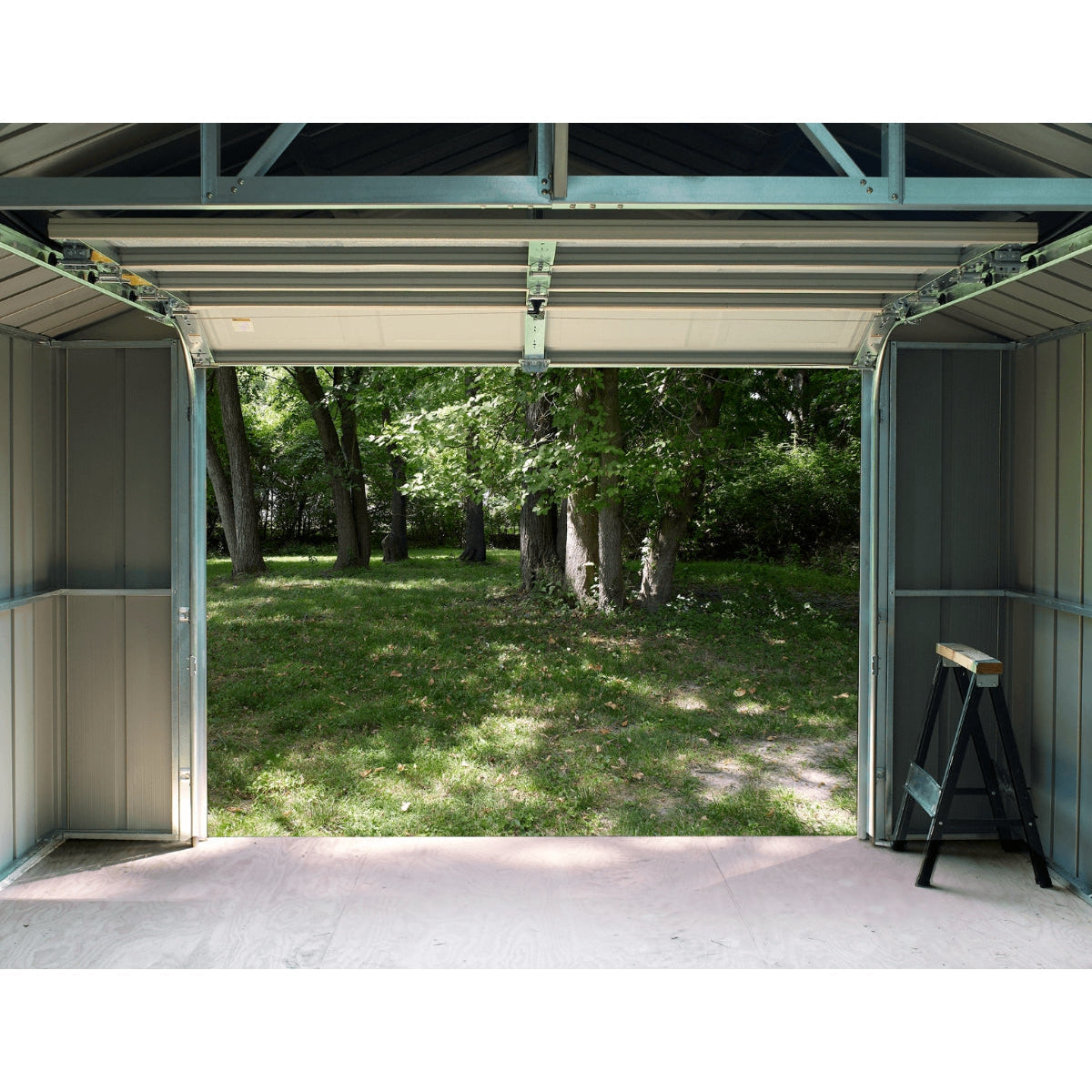 Arrow Murryhill Steel Garage Shed 12 x 24 ft.-Delightful Yard