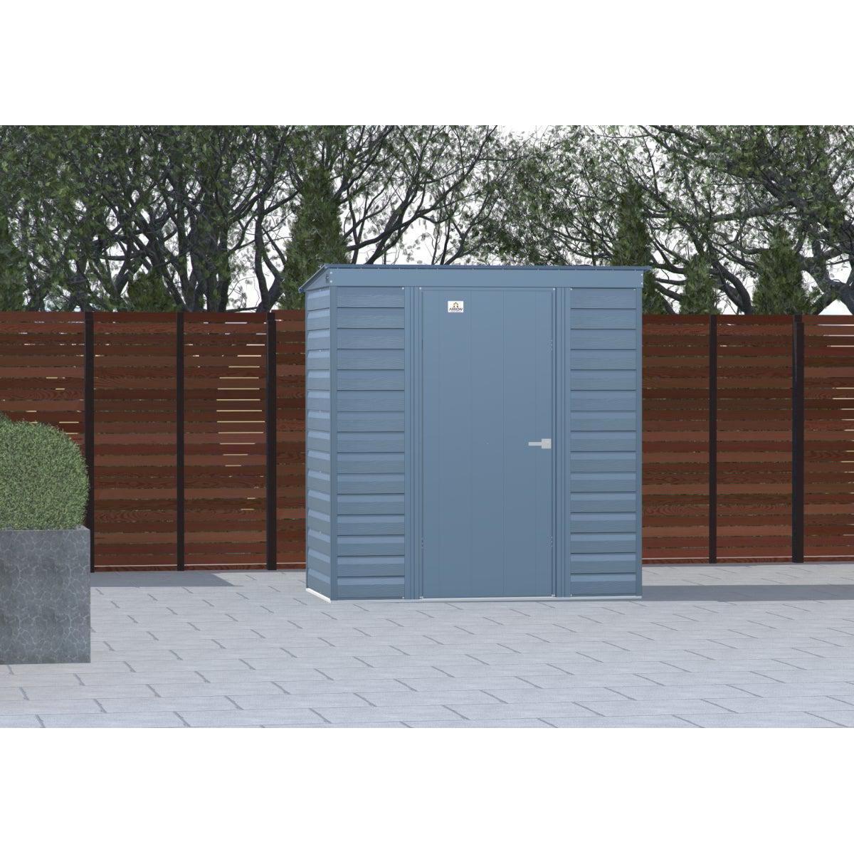 Arrow Select Steel Storage Shed 6 x 4 ft. | Pent Roof - Delightful Yard