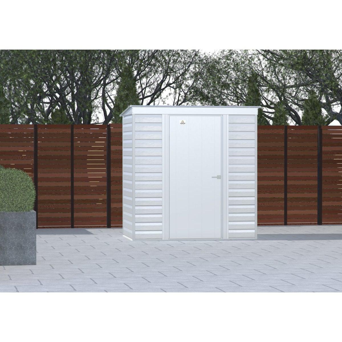 Arrow Select Steel Storage Shed 6 x 4 ft. | Pent Roof - Delightful Yard