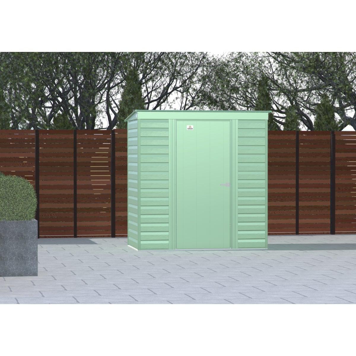 Arrow Select Steel Storage Shed 6 x 4 ft. | Pent Roof - Delightful Yard