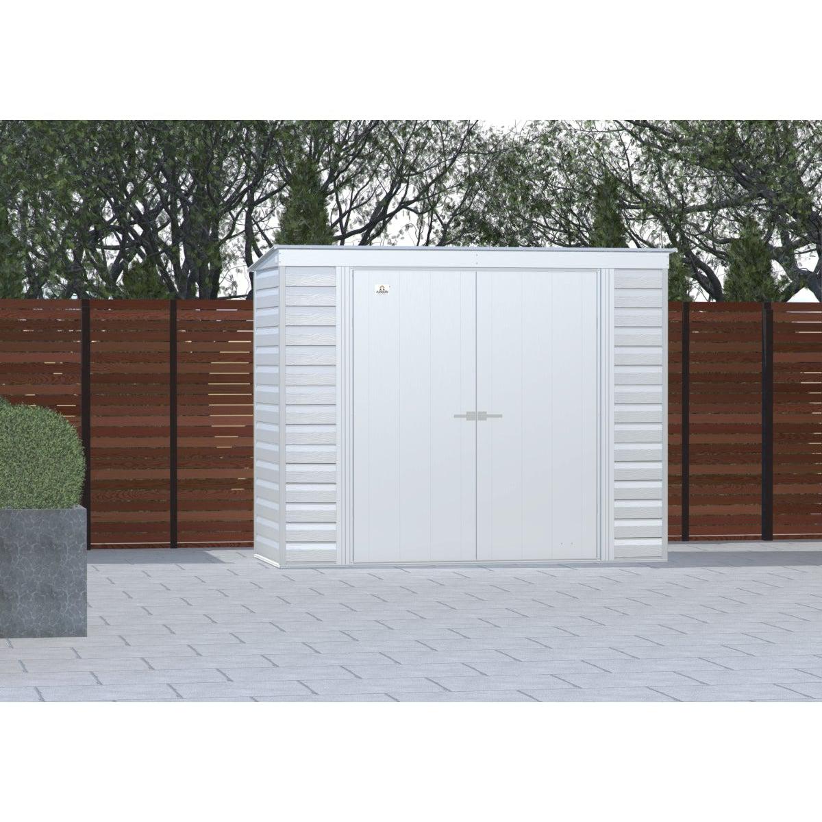 Arrow Select Steel Storage Shed 8 x 4 ft. | Pent Roof - Delightful Yard