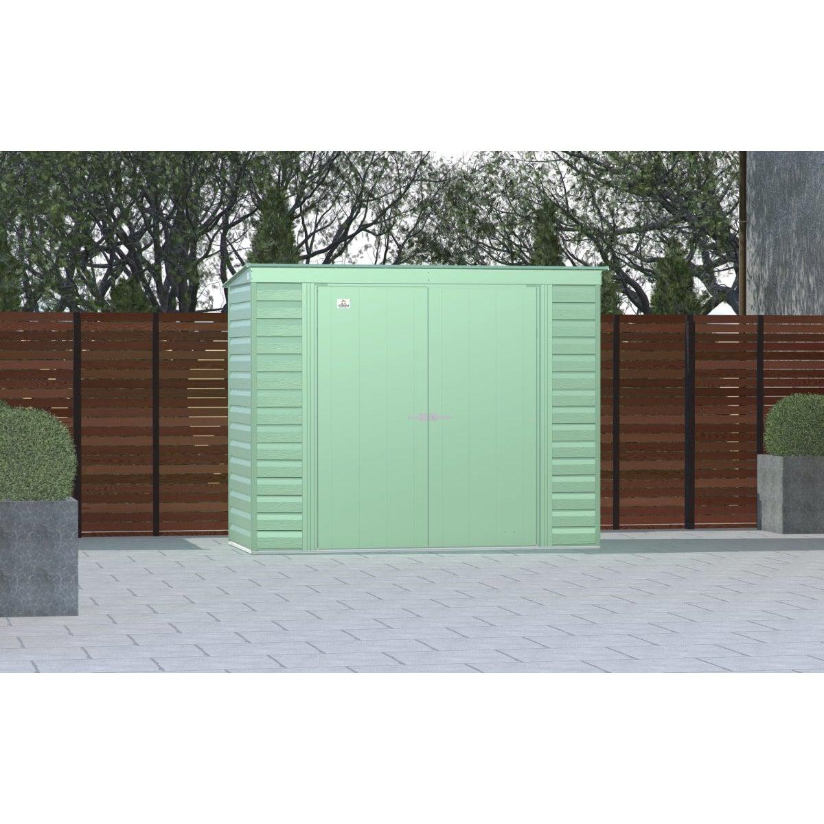Arrow Select Steel Storage Shed 8 x 4 ft. | Pent Roof - Delightful Yard