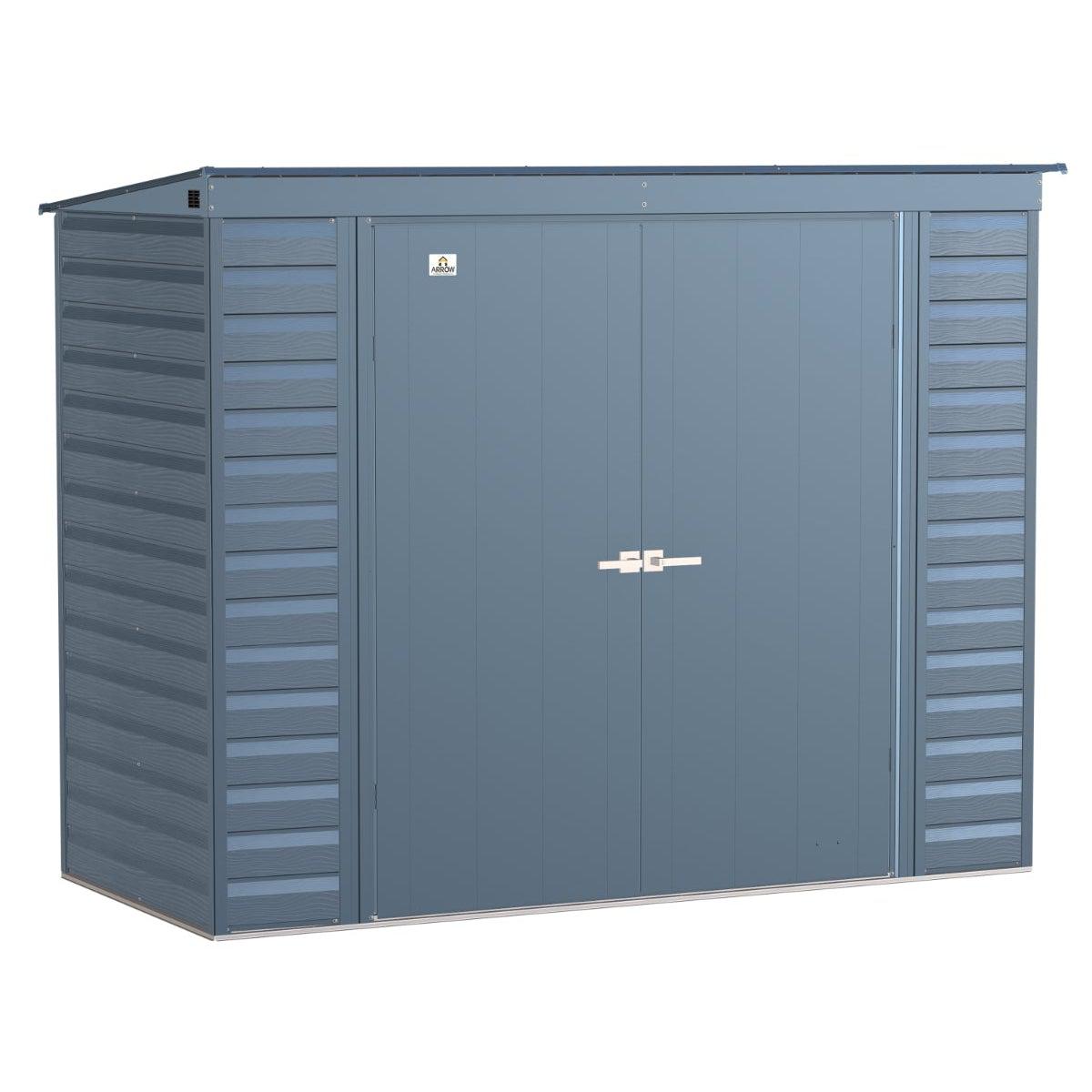 Arrow Select Steel Storage Shed 8 x 4 ft. | Pent Roof - Delightful Yard