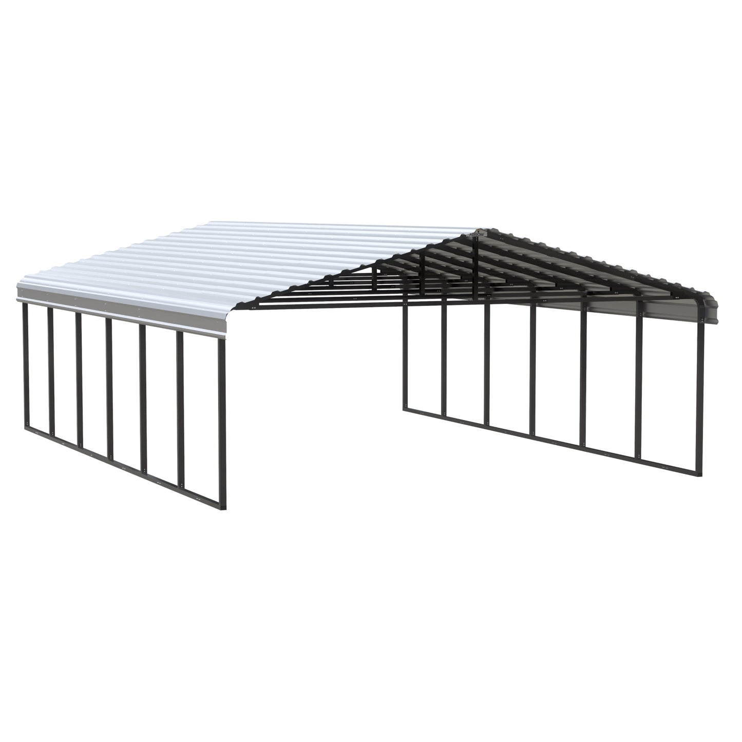 Arrow Steel Carport Canopy 20 x 29 x 9 ft.-Delightful Yard
