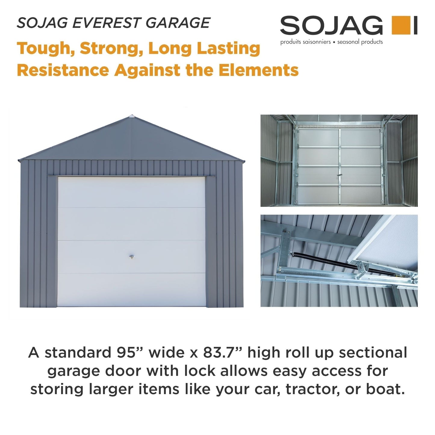 Everest Steel Garage Shed 12 x 10 ft | Sojag-Delightful Yard