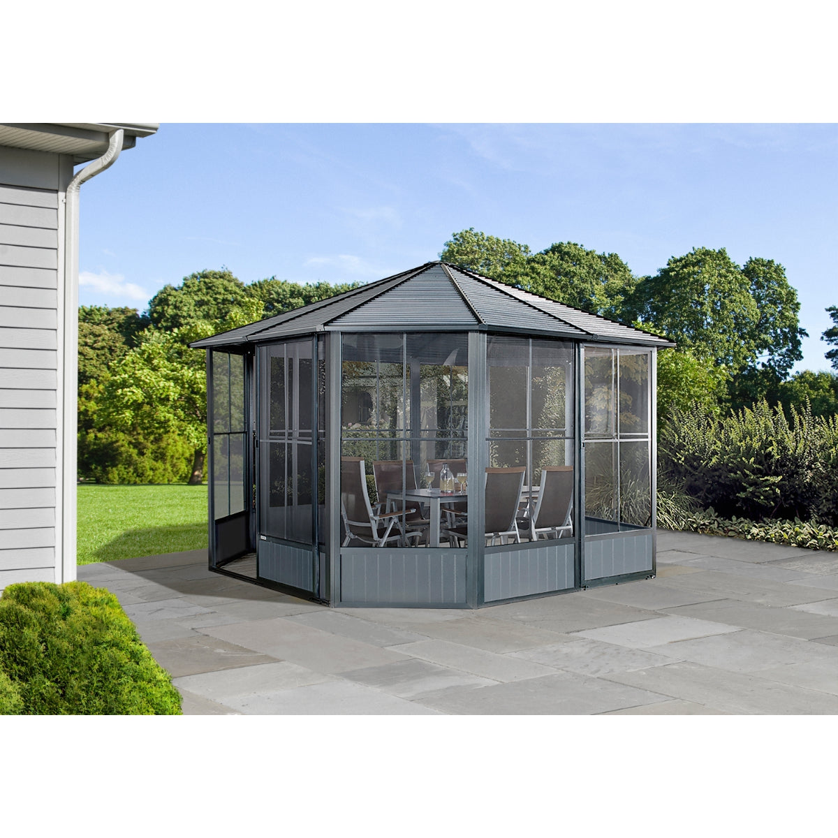 Korado Aluminum Octagonal Solarium 12 x 12 ft. | Sojag-Delightful Yard