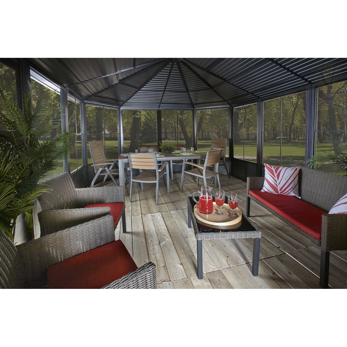 Korado Aluminum Octagonal Solarium 12 x 15 ft. | Sojag-Delightful Yard