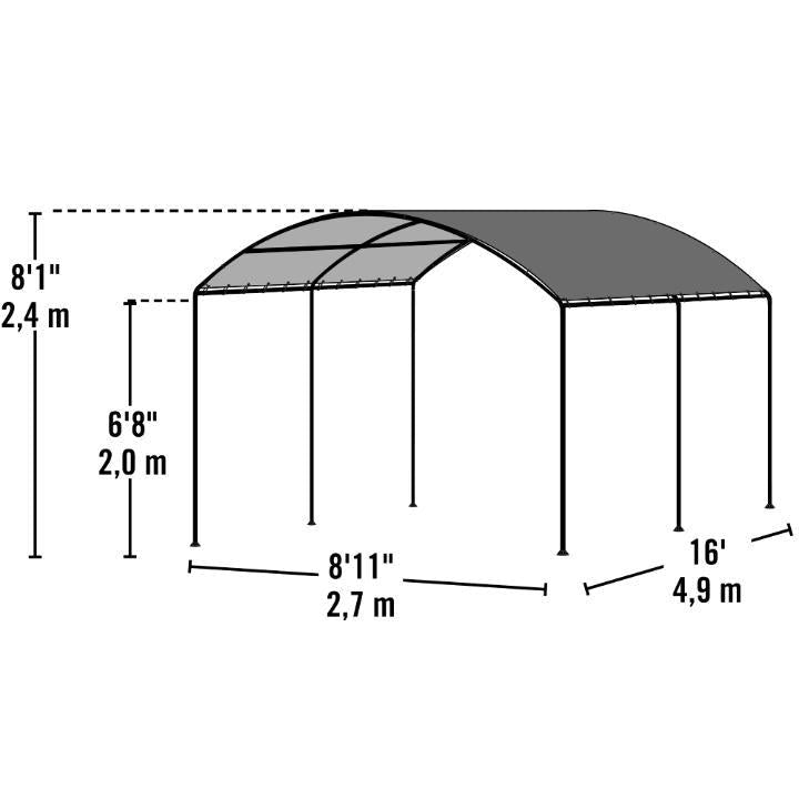 Monarc Car Shelter Canopy - Delightful Yard
