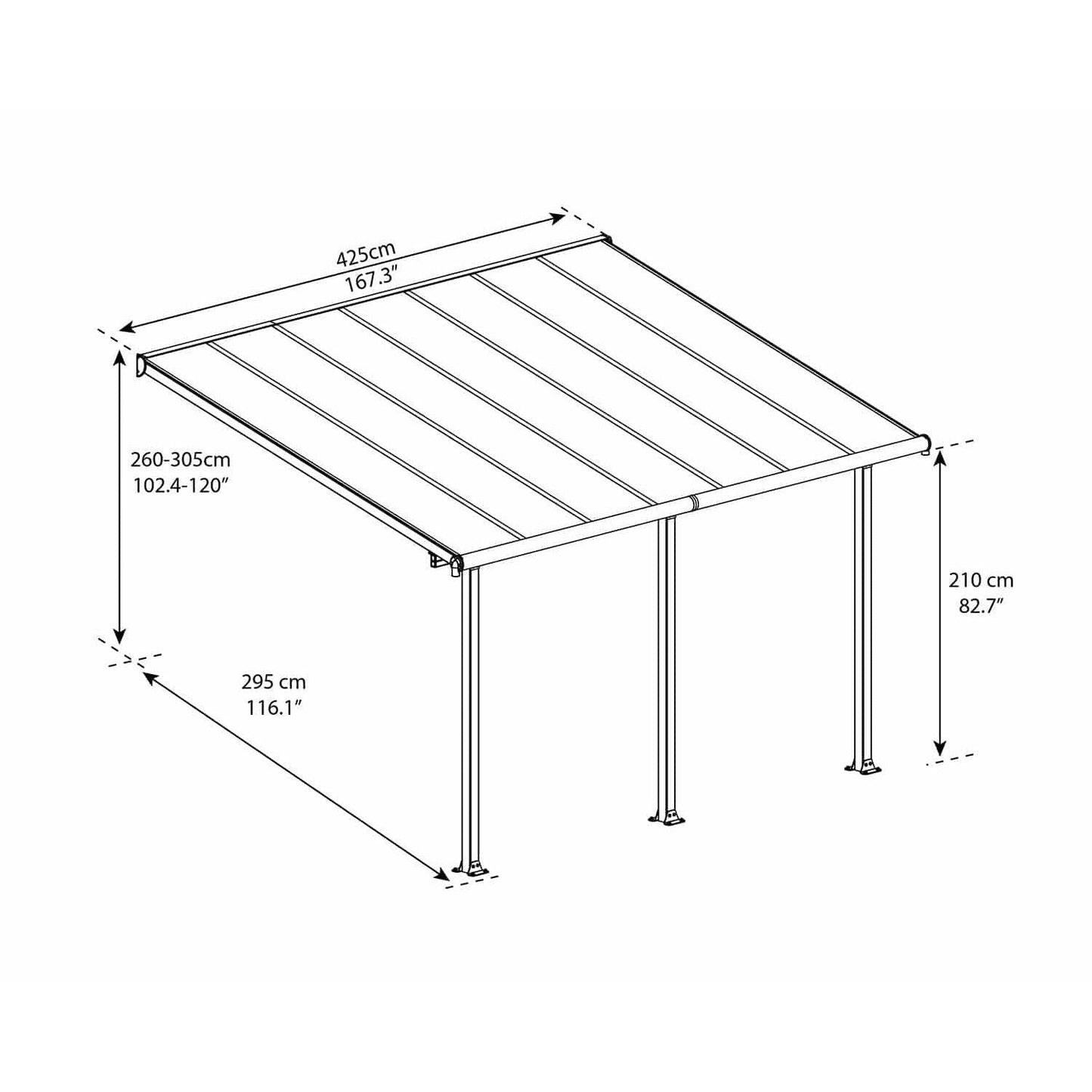 Olympia Patio Covers 10 x 14 ft. | Palram-Canopia - Delightful Yard