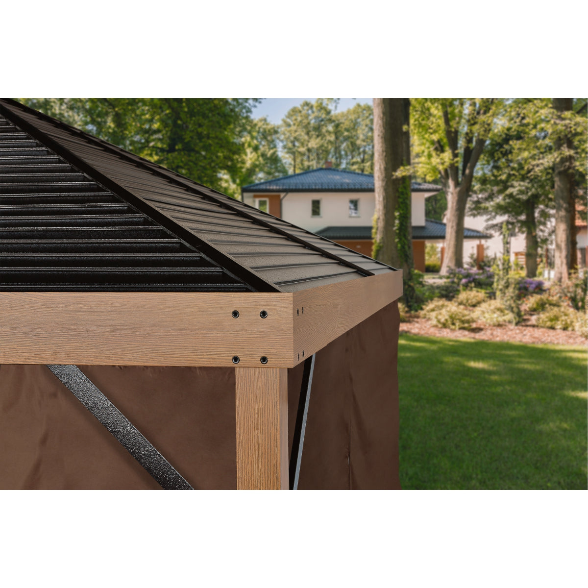 Sanibel Gazebo Curtains 10 x 10 ft | Sojag-Delightful Yard