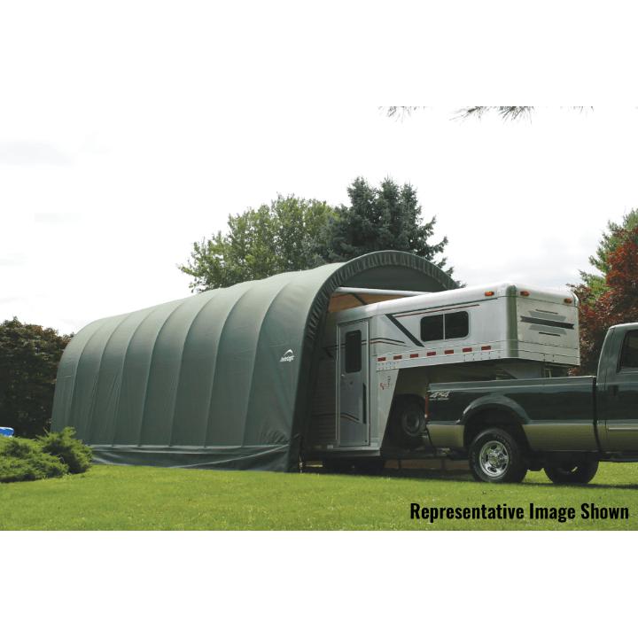 ShelterCoat 15 x 24 x 12 ft. Wind and Snow Rated Garage Round Top - Delightful Yard