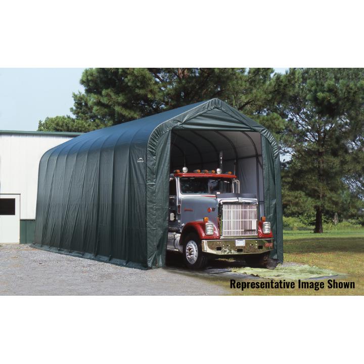 ShelterCoat 16 x 40 x 16 ft. Garage Peak Top - Delightful Yard