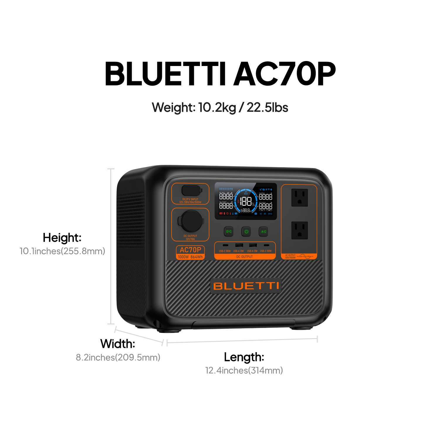 AC70P Portable Power Station 864Wh | BLUETTI-Delightful Yard