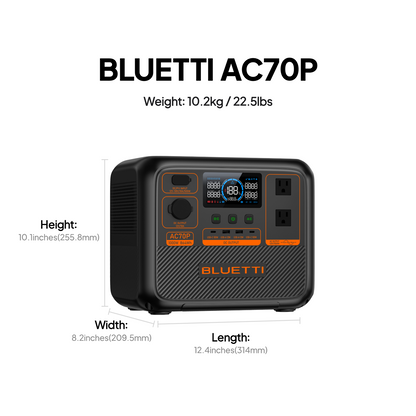 AC70P Portable Power Station 864Wh | BLUETTI-Delightful Yard