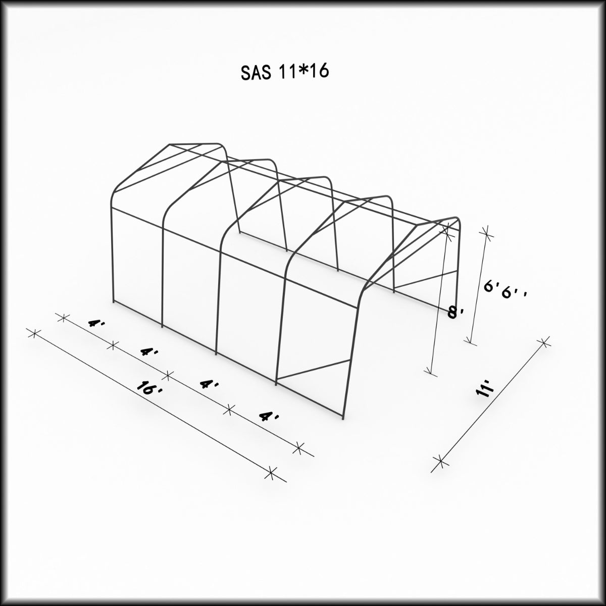 All Season Car Shelter 11 x 16 ft. | Gazebo PenGuin-Delightful Yard