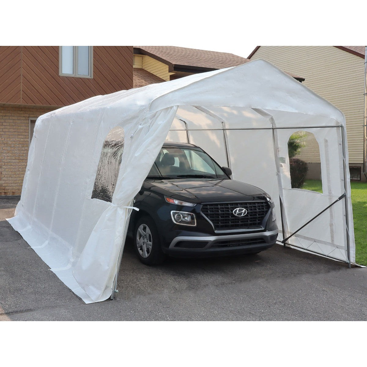 All Season Car Shelter 11 x 16 ft. | Gazebo PenGuin-Delightful Yard