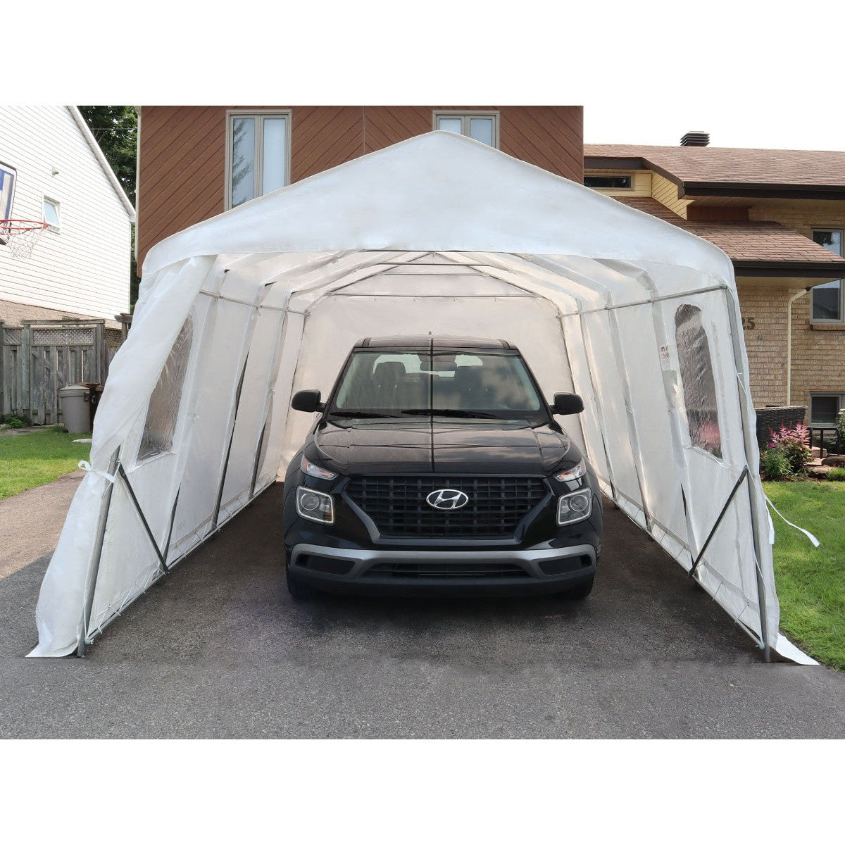 All Season Car Shelter 11 x 16 ft. | Gazebo PenGuin-Delightful Yard