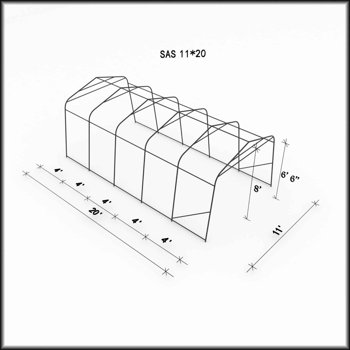 All Season Car Shelter 11 x 20 ft. | Gazebo PenGuin-Delightful Yard