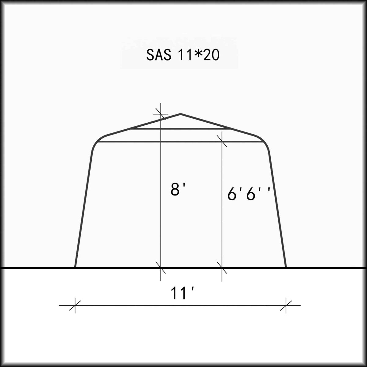 All Season Car Shelter 11 x 20 ft. | Gazebo PenGuin-Delightful Yard
