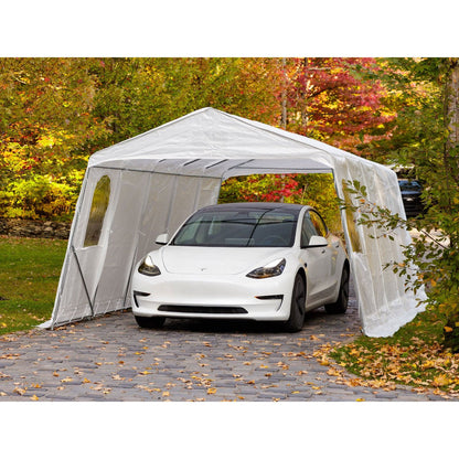 All Season Car Shelter 11 x 20 ft. | Gazebo PenGuin-Delightful Yard
