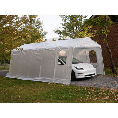 All Season Car Shelter 11 x 20 ft. | Gazebo PenGuin-Delightful Yard