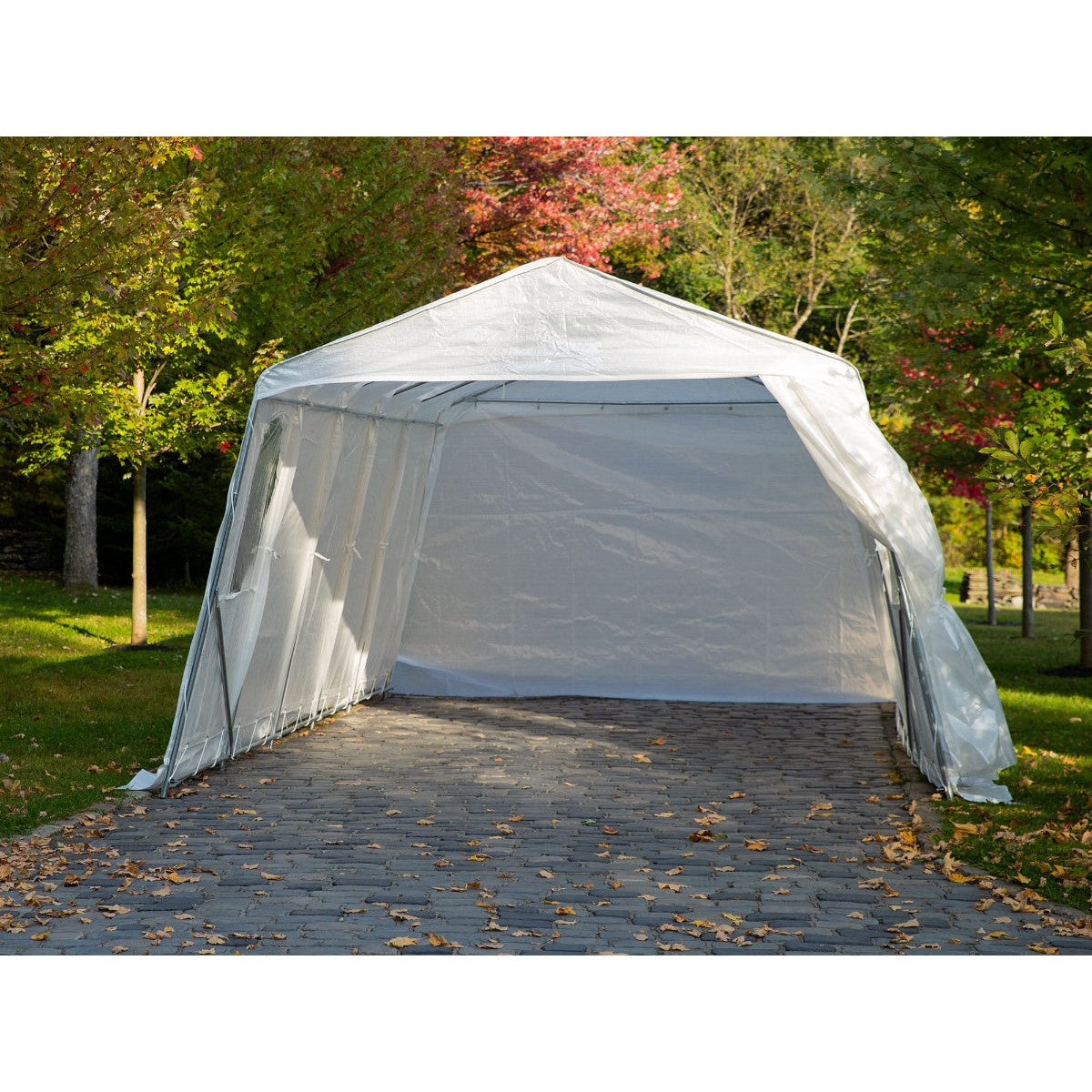 All Season Car Shelter 11 x 20 ft. | Gazebo PenGuin-Delightful Yard