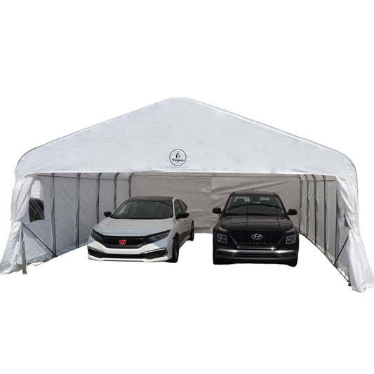 All Season Car Shelter 18 x 20 ft. | Gazebo PenGuin-Delightful Yard