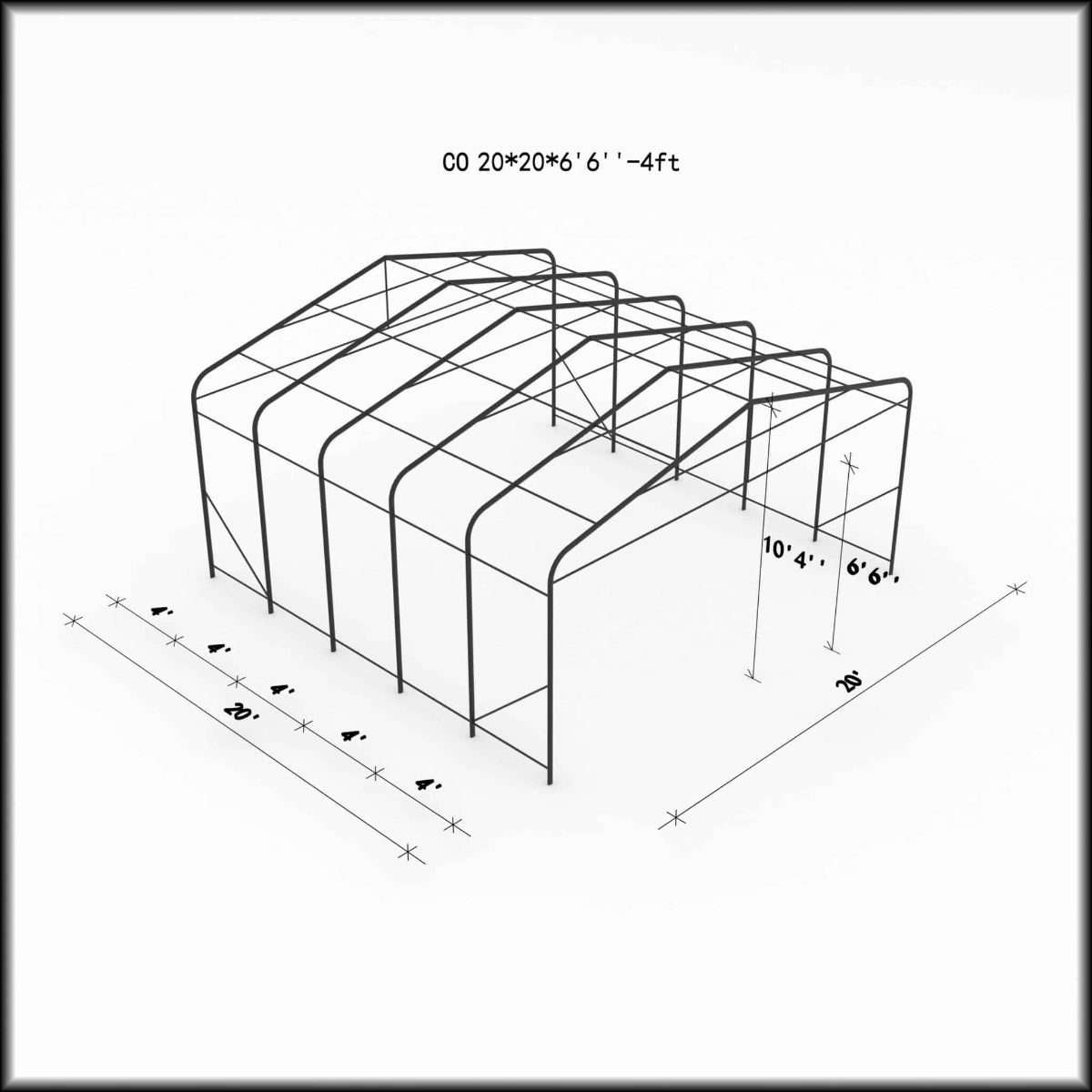 All Season Car Shelter 20 x 20 ft. | Gazebo PenGuin-Delightful Yard