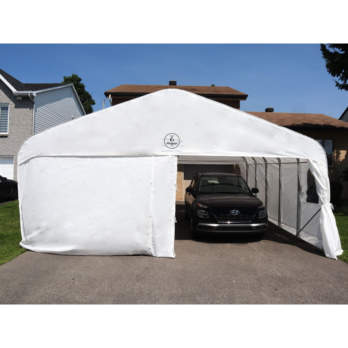 All Season Car Shelter 20 x 20 ft. | Gazebo PenGuin-Delightful Yard