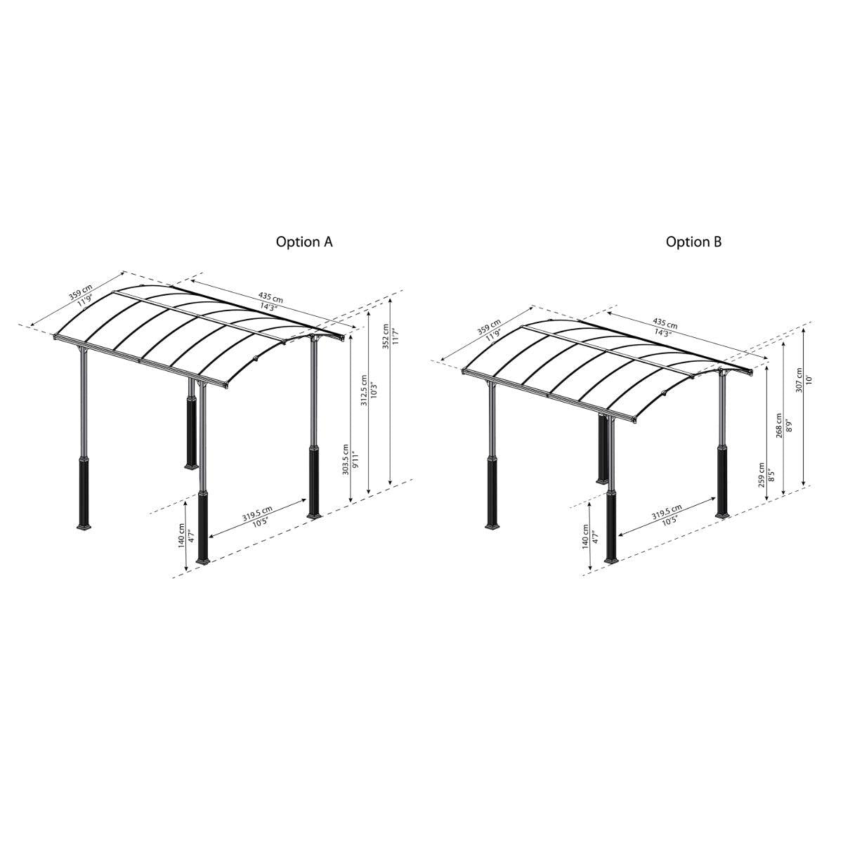 Alpine Aluminum RV Carport 12 x 14 x 10 ft. | Palram-Canopia-Delightful Yard
