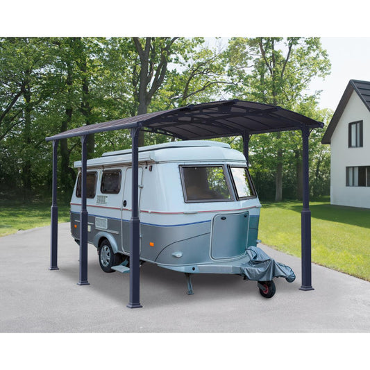 Alpine Aluminum RV Carport 12 x 17 x 10 ft. | Palram-Canopia-Delightful Yard