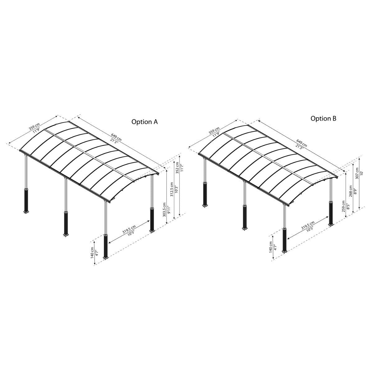 Alpine Aluminum RV Carport 12 x 21 x 10 ft. | Palram-Canopia-Delightful Yard