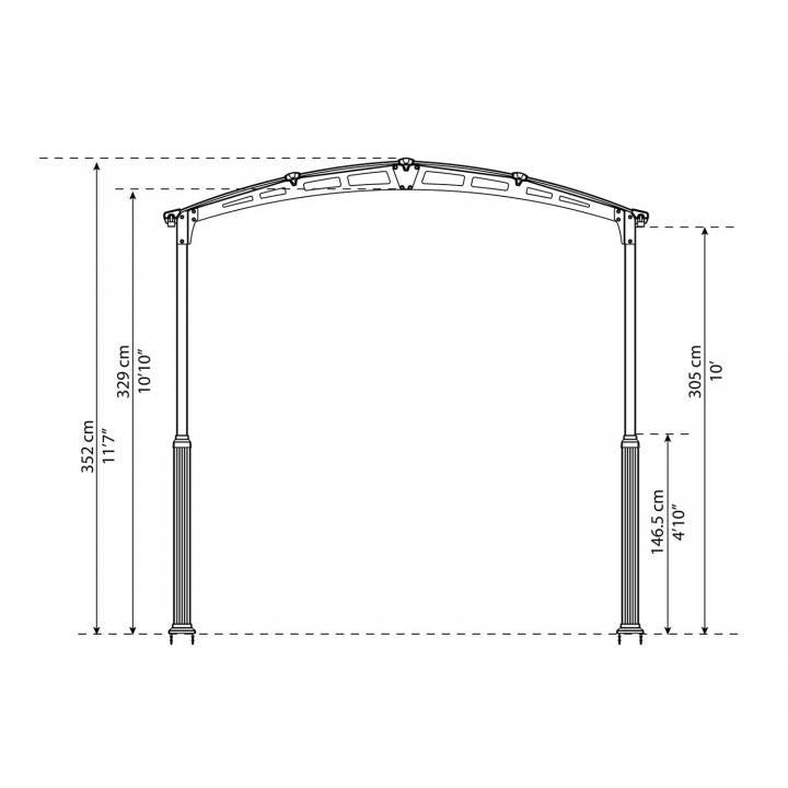 Arcadia 6400 Alpine Carport 12 x 21 x 11.6 ft. | Palram-Canopia - Delightful Yard