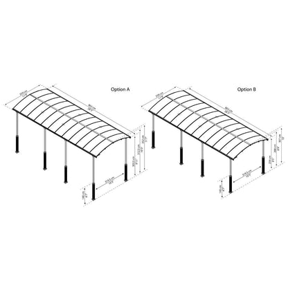 Alpine Aluminum RV Carport 12 x 28 x 10 ft. | Palram-Canopia-Delightful Yard