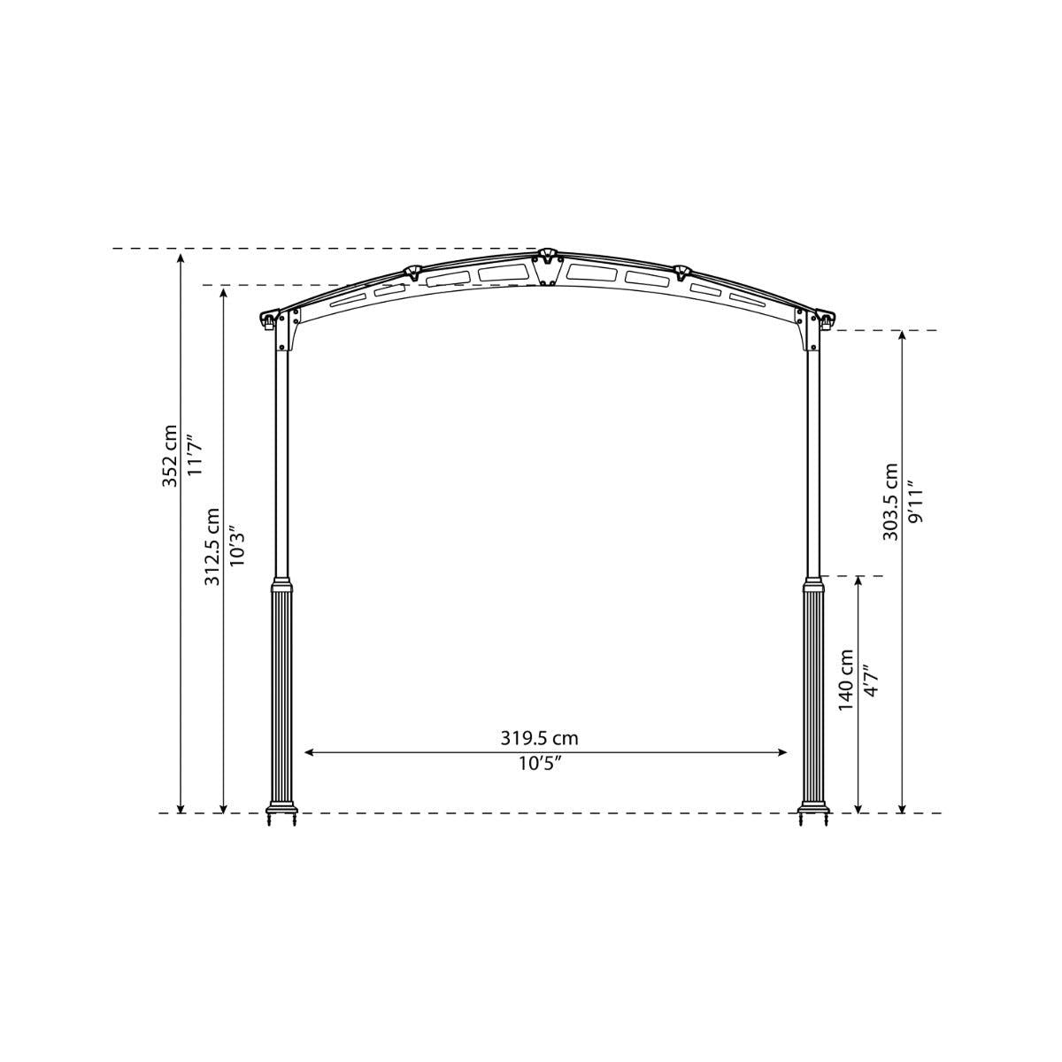 Alpine Aluminum RV Carport 12 x 42 x 10 ft. | Palram-Canopia-Delightful Yard