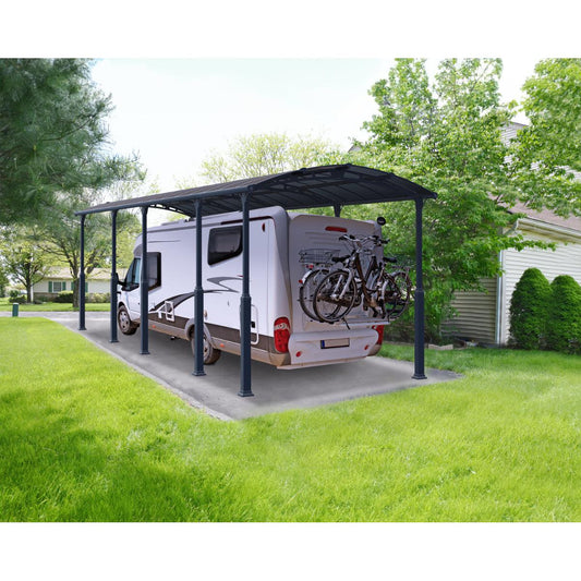 Alpine Aluminum RV Carport 12 x 35 x 10 ft. | Palram-Canopia-Delightful Yard