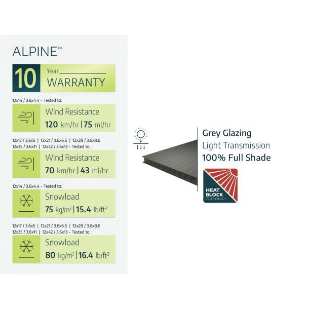 Alpine Aluminum RV Carport 12 x 42 x 10 ft. | Palram-Canopia-Delightful Yard