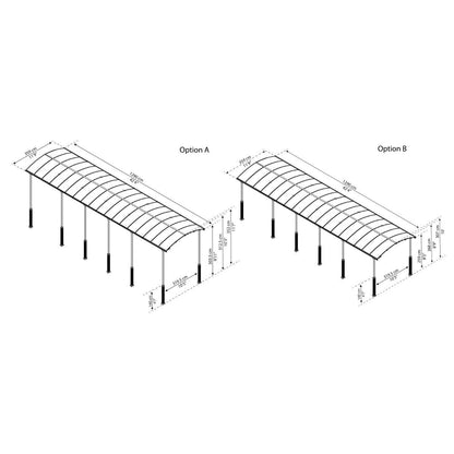 Alpine Aluminum RV Carport 12 x 42 x 10 ft. | Palram-Canopia-Delightful Yard