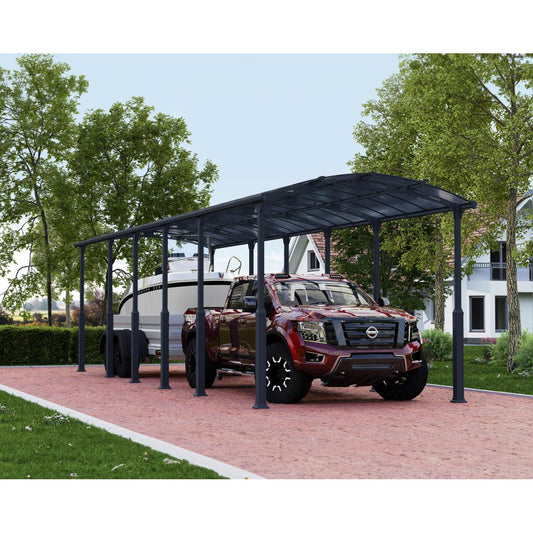 Alpine Aluminum RV Carport 12 x 42 x 10 ft. | Palram-Canopia-Delightful Yard