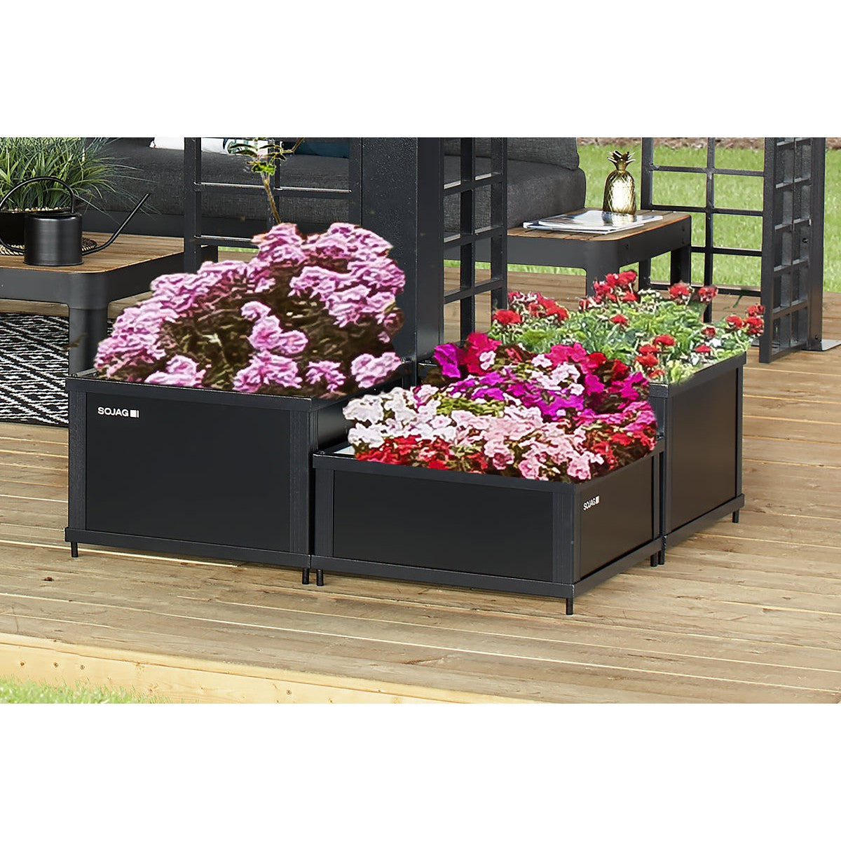 Aluminum Frame 3-piece Planters | Sojag-Delightful Yard