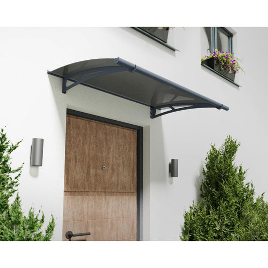 Aquila Door Awning 5 x 3 ft. Grey Panel | Palram-Canopia-Delightful Yard