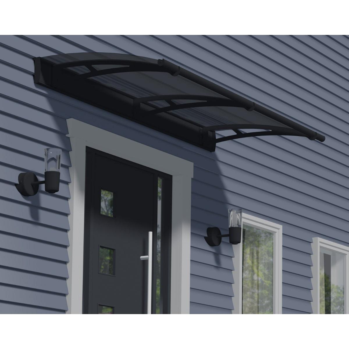 Aquila 2050 Door Awning Grey Panel | Palram-Canopia - Delightful Yard