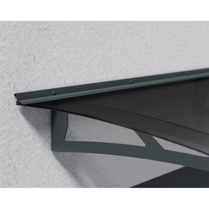 Aquila Door Awning 7 x 3 ft. Grey Panel | Palram-Canopia-Delightful Yard