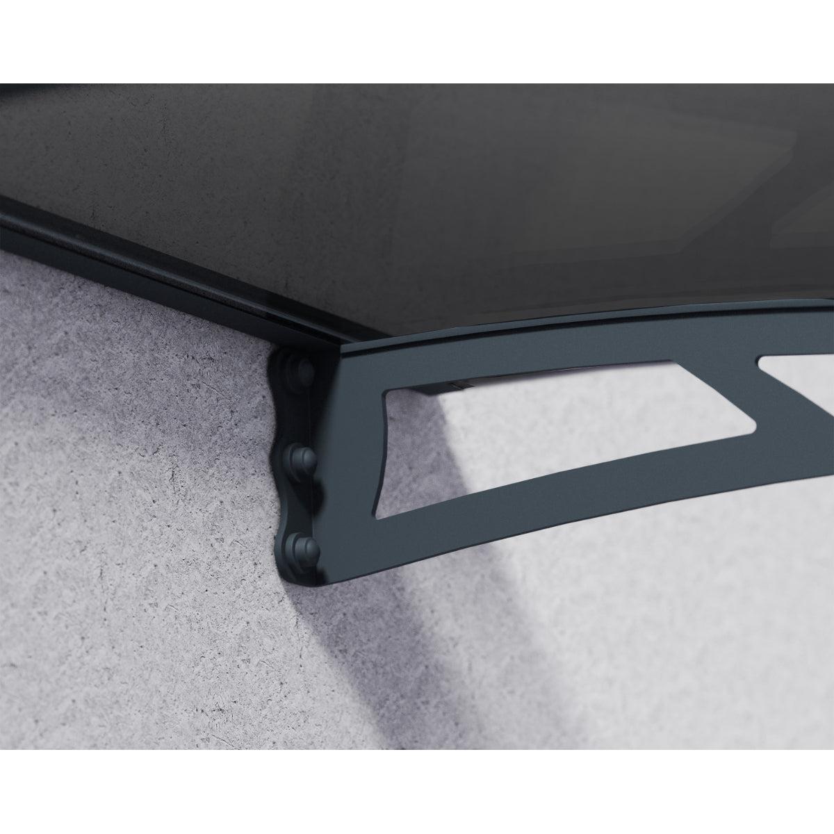 Aquila Door Awning 7 x 3 ft. Grey Panel | Palram-Canopia-Delightful Yard