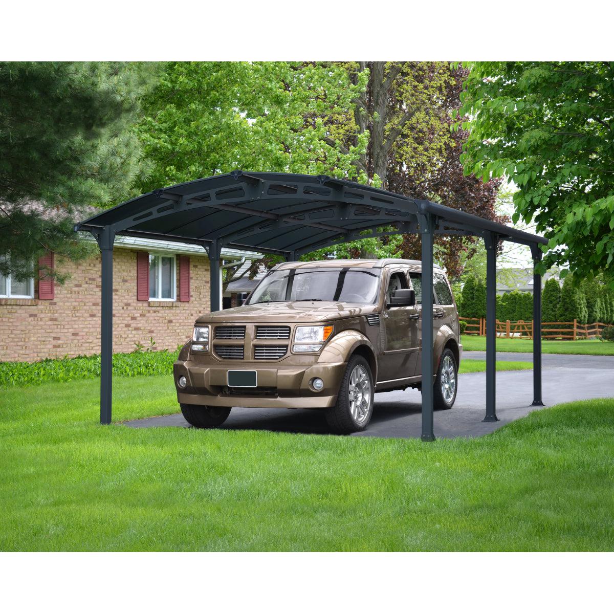 Arcadia Aluminum Carport 12 x 17 x 7 ft. | Palram-Canopia-Delightful Yard
