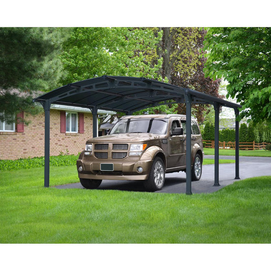 Arcadia Aluminum Carport 12 x 17 x 7 ft. | Palram-Canopia-Delightful Yard